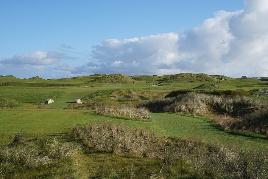 Dunes and fairway on the Old Course.
