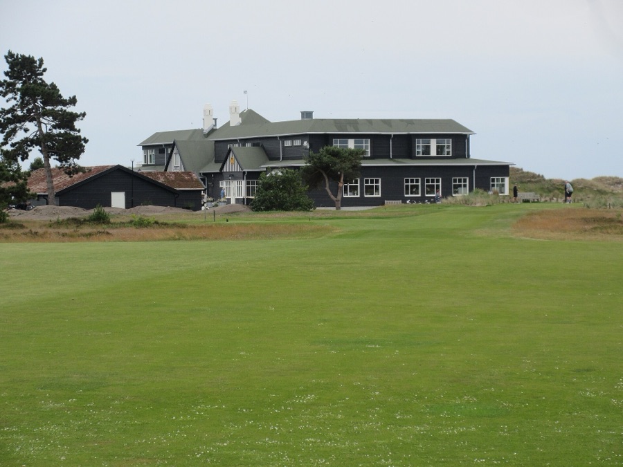 The clubhouse from a second angle. The club has played beside the lighthouse since 1911.