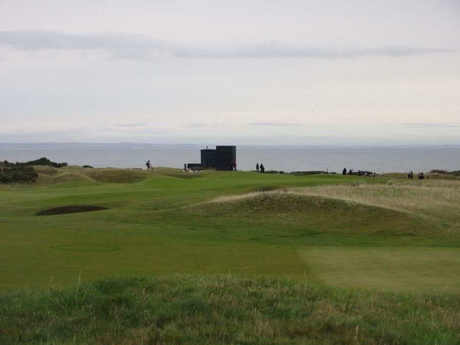 The 1st hole, playing north.