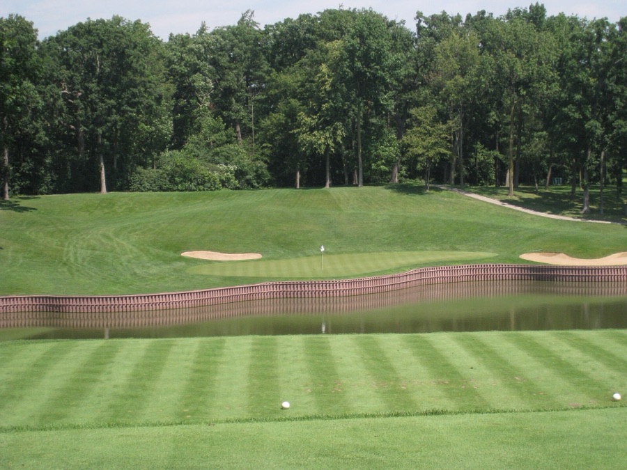 The 17th tee before the 2023 redesign; that hole is now the 16th.
