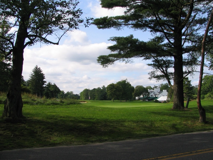 A fairway under the trees.