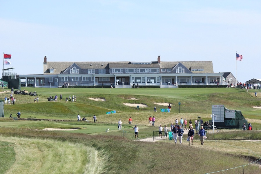 Fescue and the clubhouse on the hill.