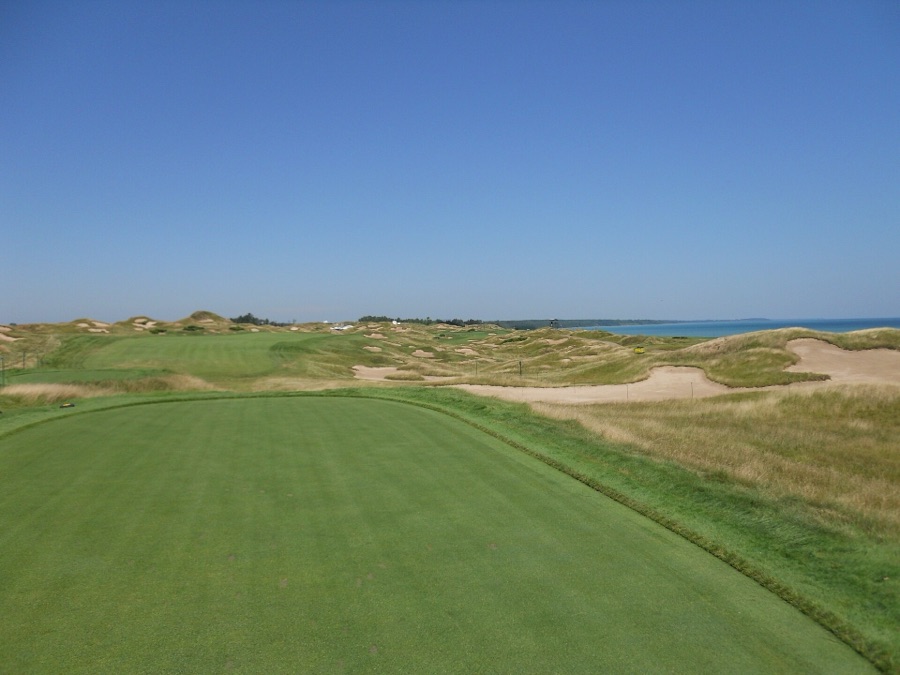 The 11th fairway through the dunes.